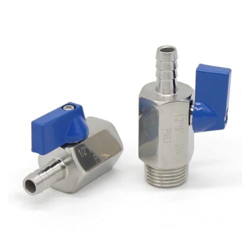 Válvula de bola para regular tubos de 8mm con rosca externa compacta de 3/8" 3