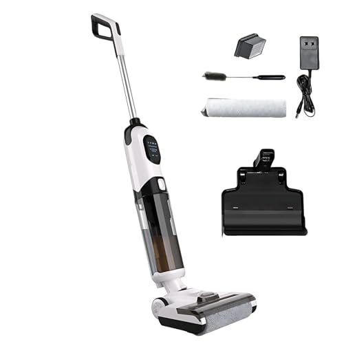 Lissontine Aspiradora Inteligente Y Fregona Lavapavimentos, Limpieza Multisuperficie, Cepillo Autolimpiante, Borde a Borde, Pantalla LED, Ideal para Hogar, No Requiere Detergente Standard