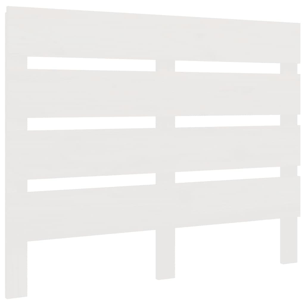 vidaXL Cabecero Cama Cabezal Dormitorio Estructura Habitación Mobiliario Muebles Decoración Adorno Madera Maciza de Pino Blanco 90x3x80 cm
