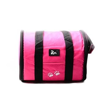 GlobalNiche Pink, S: Outdoor Cat Carrier Bag Cat Bags Travel Pet Corduroy Colorful Handbag Easy Carry Pet Bag Pet Carrier S/M Size