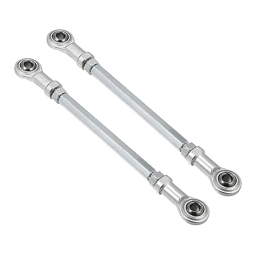 Motoforti 2pcs 160mm Length 8mm Hole Diamete Adjustable Steering Tie
