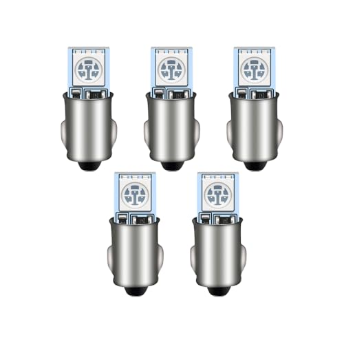 SOFOC BA7S LED Bombilla 6V Azul Intermitente Automóvil Avión Tablero Luz Indicadora Industrial Panel De Control Luz De Advertencia 5050 2SMD AC/DC Universal 5Pcs
