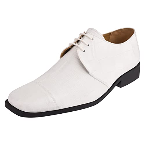 Image of LIBERTYZENO Mens Animal Print & Plain Genuine Leather Adults Lace Up Oxford Dress Shoes for Easter Gift