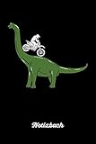  Notizbuch: Dino Mountainbiker Notizbuch / Tagebuch / Heft mit Karierten Seiten. Notizheft mit Weißen Karo Seiten, Malbuch, Journal, Sketchbuch, Planer für Termine oder To-Do-Liste.