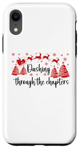Bookish Christmas Books Lover Santa Reading One More Chapter Carcasa para iPhone XR