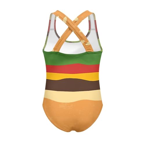 UNICEU Bathing Suit for Girls One-Piece Quick Drying Swimsuits Sleeveless Cross Shoulder Strap Swimwear for Beach Pool2