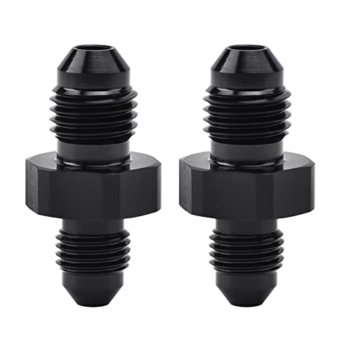 Image of EVIL ENERGY 4AN Male to 3AN Male Flare Reducer Coupler Union Straight Adapter Fitting Black 2PCS