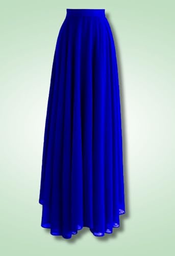 Image of Women's Full Length Georgette Long Skirt- Lehenga with 8 Meters Maxi Flare
