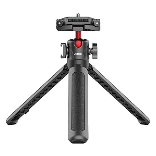 Mini Tripod for DSLR Camera Extendable - MT-41 DSLR Small Tripod Selfie Stick Flexible Handle with Cold Shoe, 4 Levels Adjustment 360Â°Ball Head Portable Vlogging Tripod Compatible for DSLR ZV1 M50