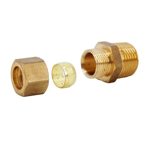 Xjpocdbjhe Attrezzatura per la Produzione di Birra Raccordi a Compressione in Ottone Senza Piombo Hardware for la Produzione casalinga Attrezzatura per la Produzione di Birra(B)