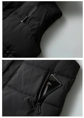 Men Autumn Winter Vest Thick Warm Hooded Sleeveless Jacket Waistcoat Clothes Outerwear3