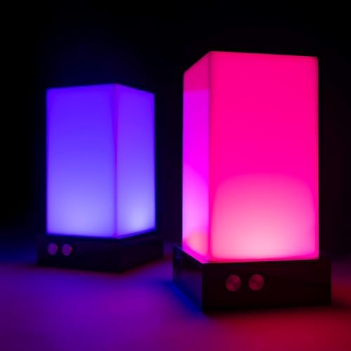 Lampes Télépathiques ZOCI VOCI – Connexion WiFi Longue Distance, Changement De Couleur Tactile, Design Cristal (2 Pièces)