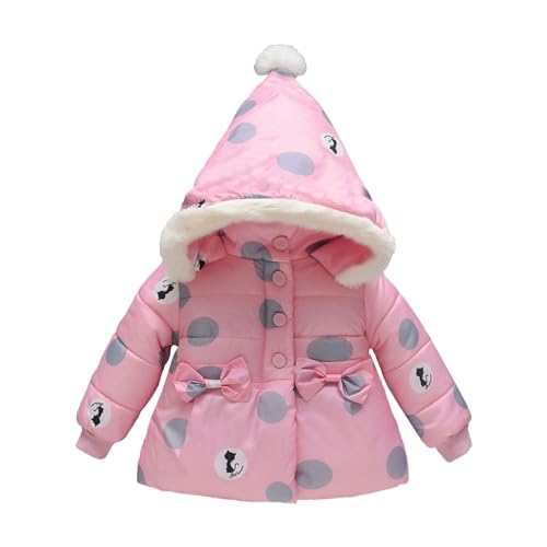 luohaibell Chaqueta Bebé Niños Chica Caliente Manga Larga Ropa Exterior Con Capucha Cremallera Chaqueta Ligero Chaquetas Casual Otoño Invierno Abrigo (Pink, 18-24 Months)
