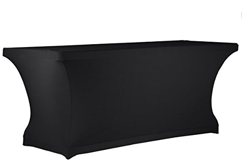 Housse de table stretch noire pour buffets de mariage et réceptions de jardin