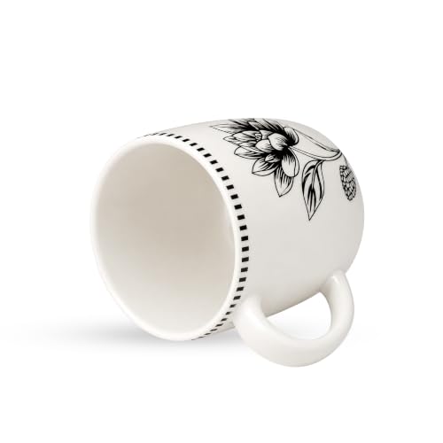 Image of Vistas Lotus Porcelain Cup Set of 6 for Tea, 200ml Each | Microwave & Dishwasher Safe Tea Cups Set of 6 | Matte Finish Ceramic Tea Cup Set | Coffee Cups & Mugs for Every Occasion