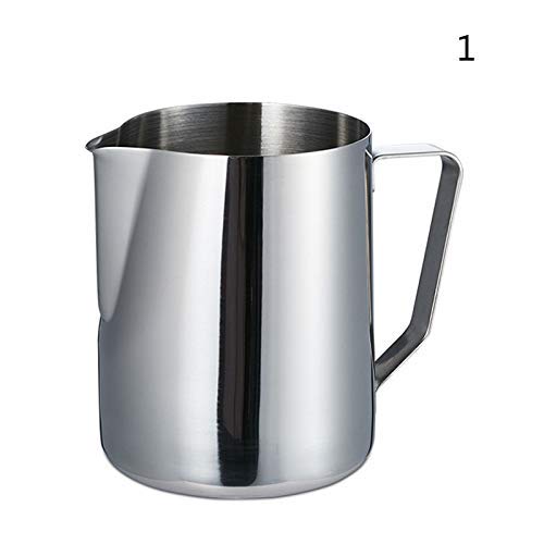 Edelstahl Milch Schäumend Krug, Messungen auf Innenseite Perfekt für Espresso-Maschinen, Milch Frothers, Latte Kunst - stil1, 550ml