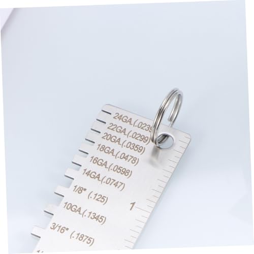 ULTECHNOVO 2pcs Calibrador de Grosor para Inspección de Unión de Metal Inoxidable Herramienta de Medición Precisa para Soldadura Industrial miniatura 5
