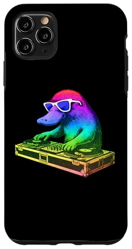 Platypus DJ ミュージックパーティー 動物好き スマホケース iPhone 11 Pro Max 用