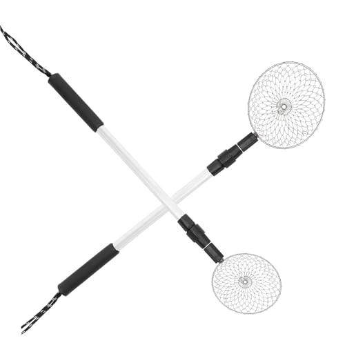 SUPVOX 2pezzi Setaccio per Sabbia e Conchiglie da Spiaggia di Paletta da Spiaggia Asta Telescopica Rimovibile Strumenti per Filtrare Sabbia per Setacciare Rocce e Conchiglie