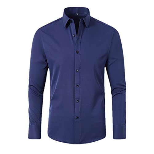 Chemise homme printemps automne tendance mode ajustée affaires casual extensible taille M