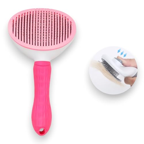 Escova Rasqueadeira Premium Automática: Removedora de Pelos Garante Higiene Máxima para Seu Pet (Cãe