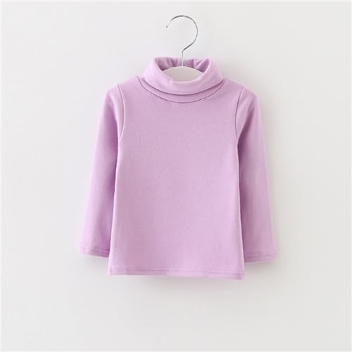 Toddler Girls Turtleneck Sweater Long Sleeve Flannel Fleece Solid Clothes Kids Fall Soft Thermal Comfy Base Layer Tops2