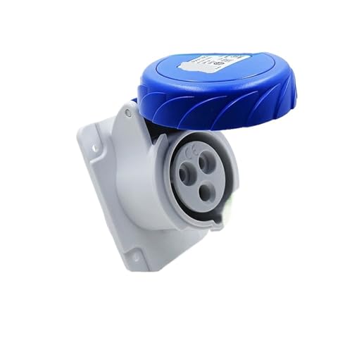 PKF16G723 250V Waterproof Concealed Straight Industrial Socket (16A 6h IP67 3P Blue)