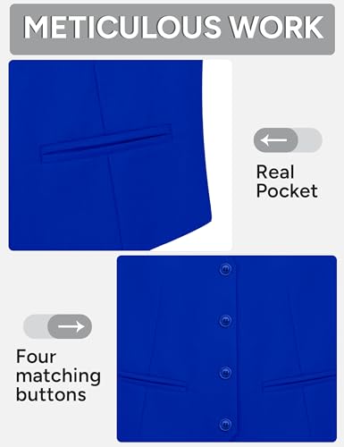 Image of Boy's 4 Button Formal Suit Vest with Tie
