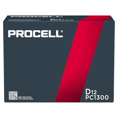 Duracell PC1300 1.5V D12 Procell Alkaline-Manganese Dioxide Battery, 12...