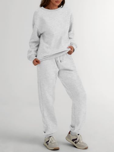 Trendy Queen Sweatsuits Women 2 Piece Outfits Two Piece Crewneck Sweatshirts Sets Lounge Fall Sweatpants 2025 Tracksuits3