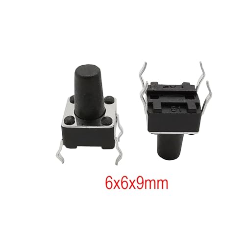 Mini panel PCB interruptor micro pulsador momentáneo 6x6x9mm de 4 pines para soldar 2