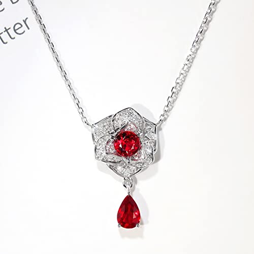 Collier pendentif rubis rouge idéal pour sublimer vos soirées