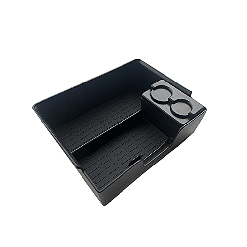 LUCKEASYCar Central armrest Box for Tesla MODEL3 2017-2019 Double Storage Design Tissue Box Trash can Stowing Tidying Center Console Organizer Coin Storag Upper storage box Universal Fit