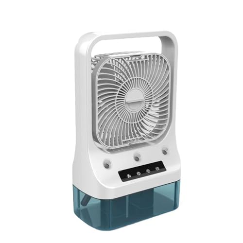 Aire acondicionado portátil para el hogar, pequeños acondicionadores, ventilador eléctrico de agua para interiores, ventilador de luz nocturna LED, 3 velocidades