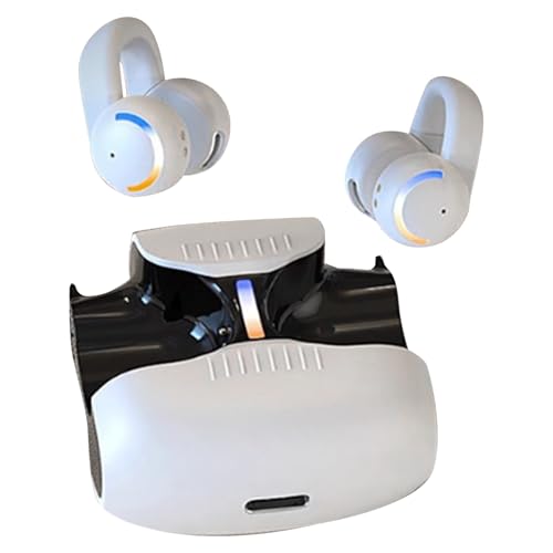 Pruojhw Auriculares Inalámbricos Abiertos Clip,Auriculares De Conducción Ósea Abierta | Reducción de Ruido Cómodo Inalámbrico Ligero para Deportes Correr Sueño Viaje Entrenamiento Ducha