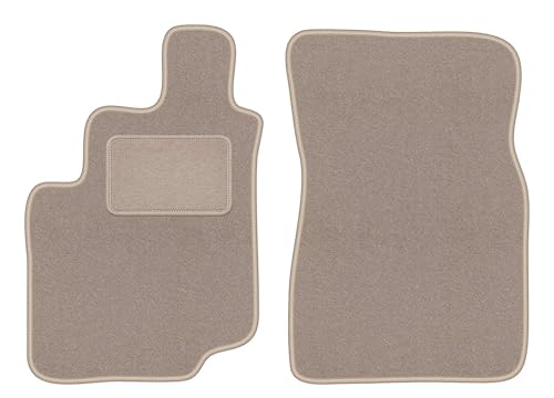 Tapis de voiture pour protéger le sol du SsangYong Musso SUV avec ce jeu de tapis auto beige