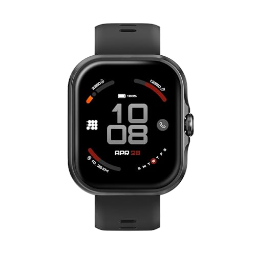 Cubitt Viva Lite Smartwatch 1.85 AMOLED Built-in GPS Bluetooth Calls VITA AI Assistant Route Navigation Compass 100+ Sports Modes 3ATM Water Resistant Offline Music Obsidian Black
