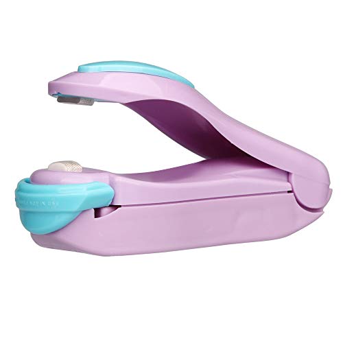 UpdateClassic Portable Mini Sealing Household Machine, Handheld Heat Bag Sealer, Mini Heat Bag Sealer Sealing Machine Hand Pressure Heat Sealing Machine for Airtight Food Storage Saver (Purple, 2pcs) - Thumbnail 5