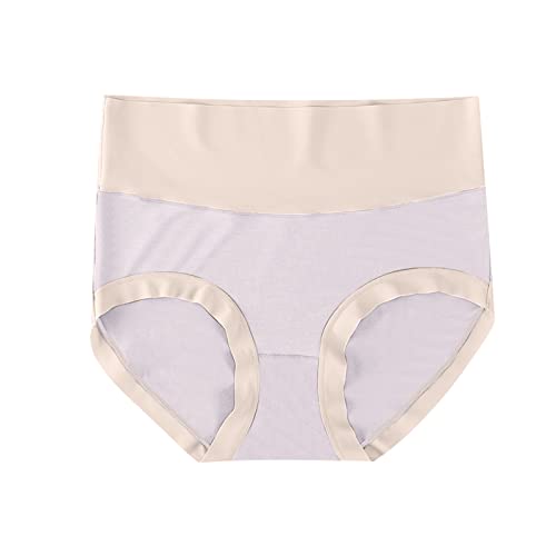 SLENDIPLUS Roupa íntima feminina de algodão cintura alta cuecas elásticas cueca macia respirável cal