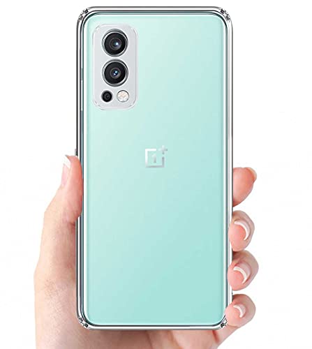 Image of Soft Flexible Silicone Back Cover Compatible with OnePlus Nord 2 5G, Transparent Case and Screen Guard