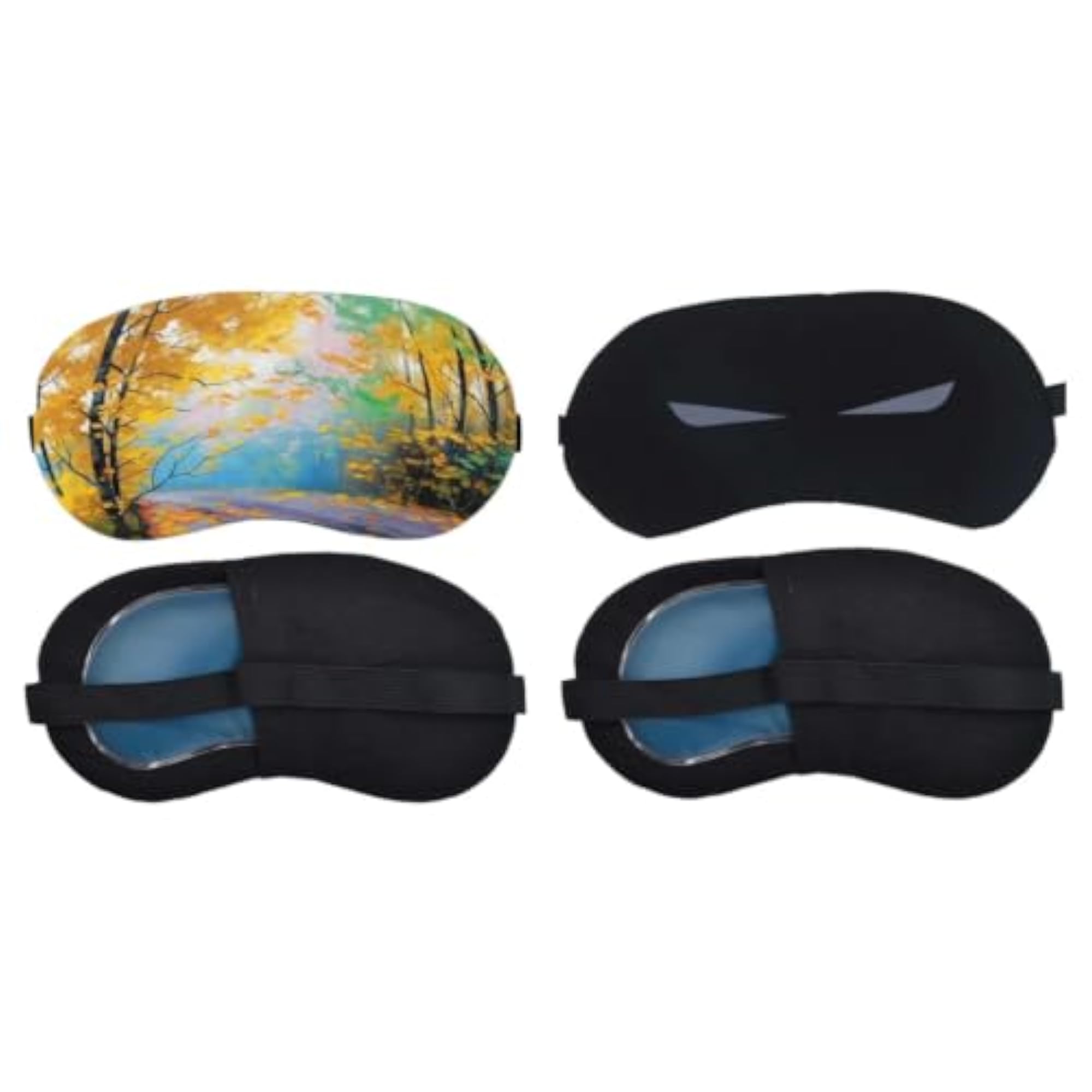 Sleep Eye Mask Pack of 2 Soft Blindfold for Travel