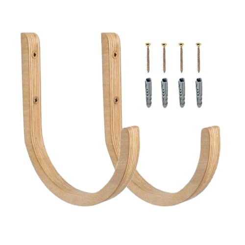 Yoga Mat Holder | 2 Pieces Wooden With Screws | Yoga Mat Wall Mount Storage Rack | For Home Gym Indoor Exercise Fitness Accessor