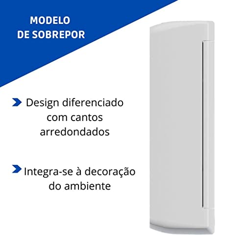 Quadro de Distribuição Sobrepor para 12/16 Disjuntores Sem Barramento Porta Branca - 33.04.843.2 - T