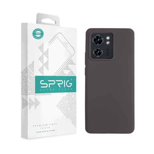 Image of SPRIG Compatible with Moto Edge 40 Premium SilkTone (Liquid Silicone) Back Cover Drop Tested Shock Proof Mobile Case for Men, Women, Boys and Girls with Camera Protection (Dark Grey)