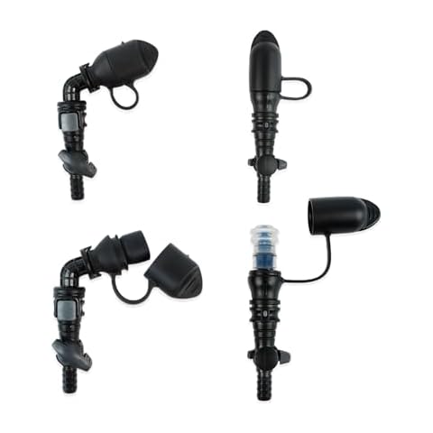 WanZEXine 4PCS Bite Valve Replacement,Hydration Pack Bite Valve Mouthpiece Replacement,Water Bottle Hydration Tube Adapter,Water Bladder Mouthpiece Compatible with Most Hydration Pack (45&180 Degree) Cover