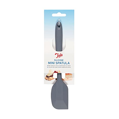 Tala Mini espátula de silicona en color gris, resistente al calor hasta 240 grados e ideal para servir todas las tareas de salsas y sopas, ideal para usar con utensilios de cocina antiadherentes, apto