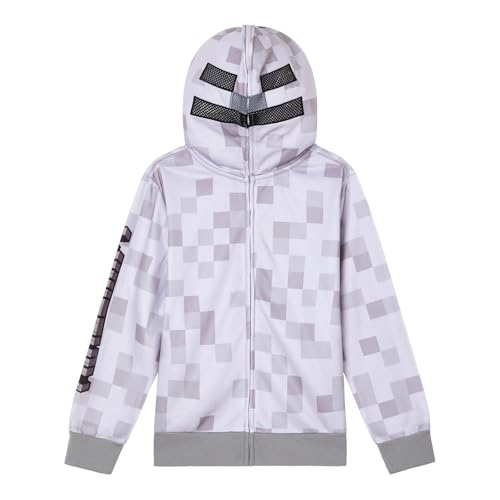 Sweat Minecraft zippé enfant : la veste en polaire chaude pour jouer dehors en hiver