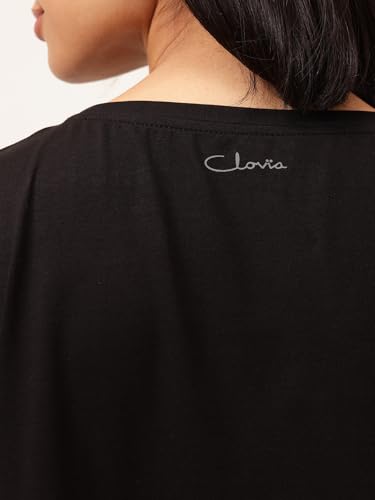 Image of Clovia Women's Cotton Fitted Active T-Shirt