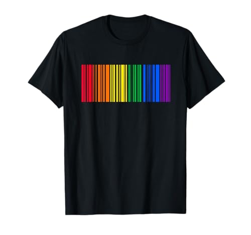 Regenbogen Flagge Queer Gay Pride CSD Barcode LGBTQ T-Shirt