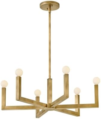 Hinkley Ezra Medium Single Tier Chandelier, Heritage Brass